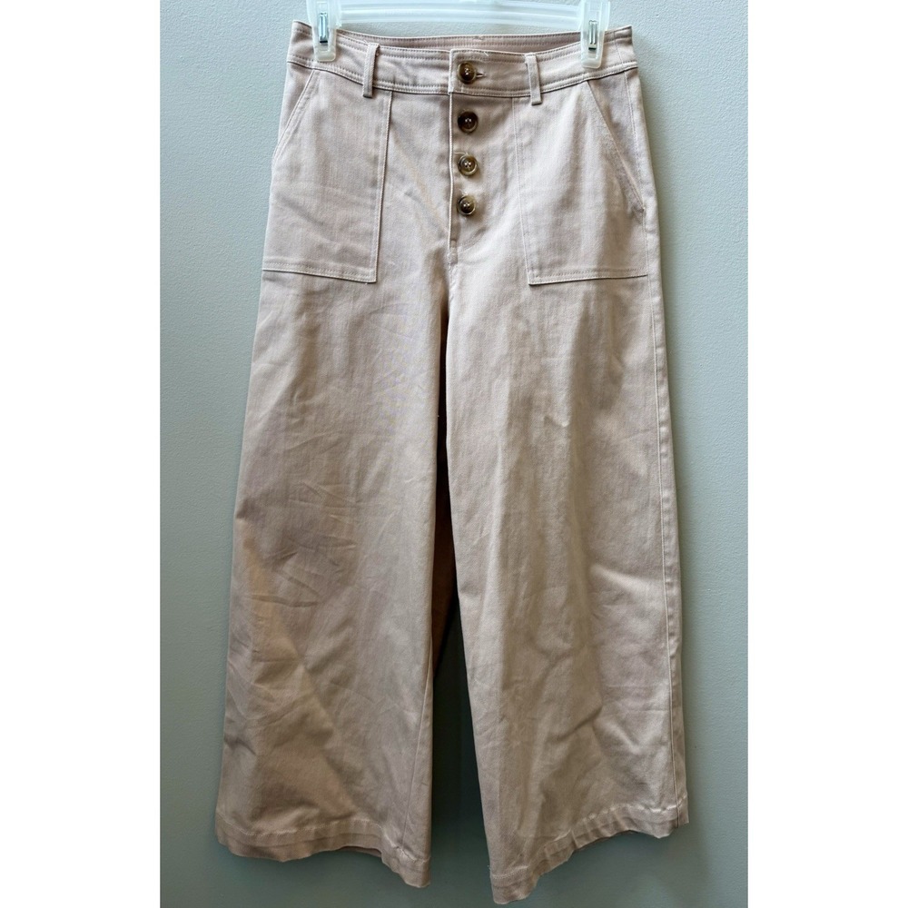 Francesca's Women's NWT Capri Wide Leg Pant Blush Size S‎
